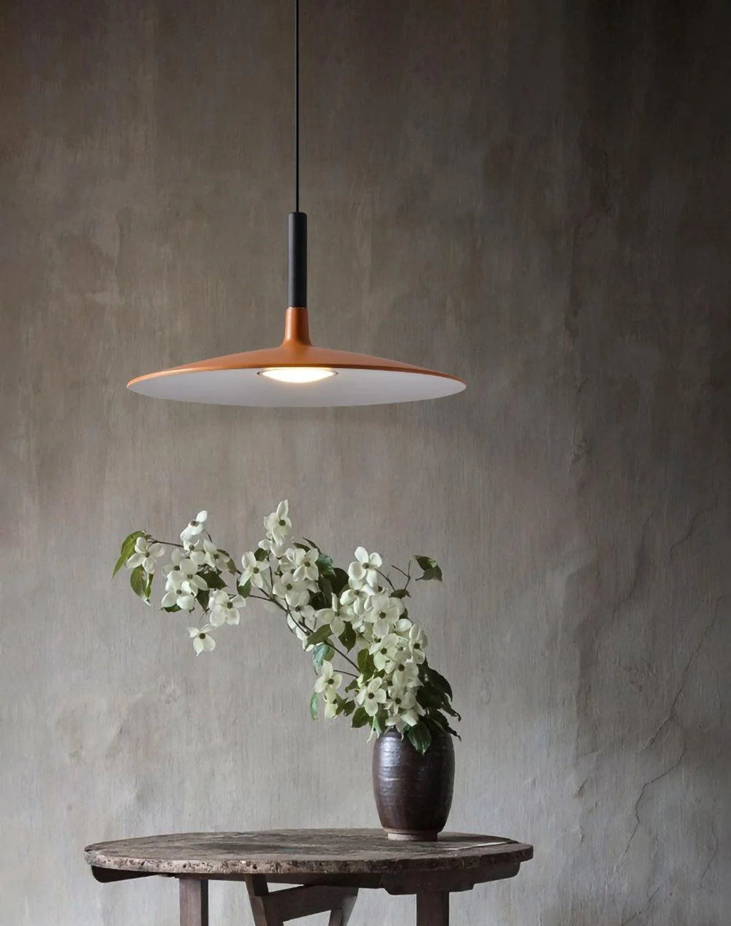 Larkin White Saucer Pendant Light