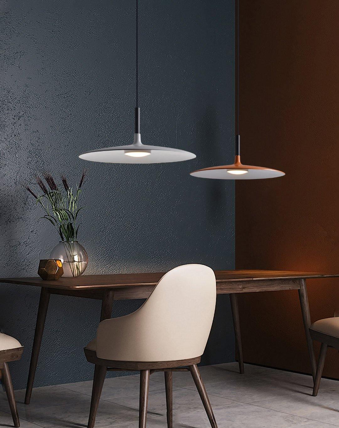 Larkin White Saucer Pendant Light