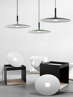 Larkin White Saucer Pendant Light
