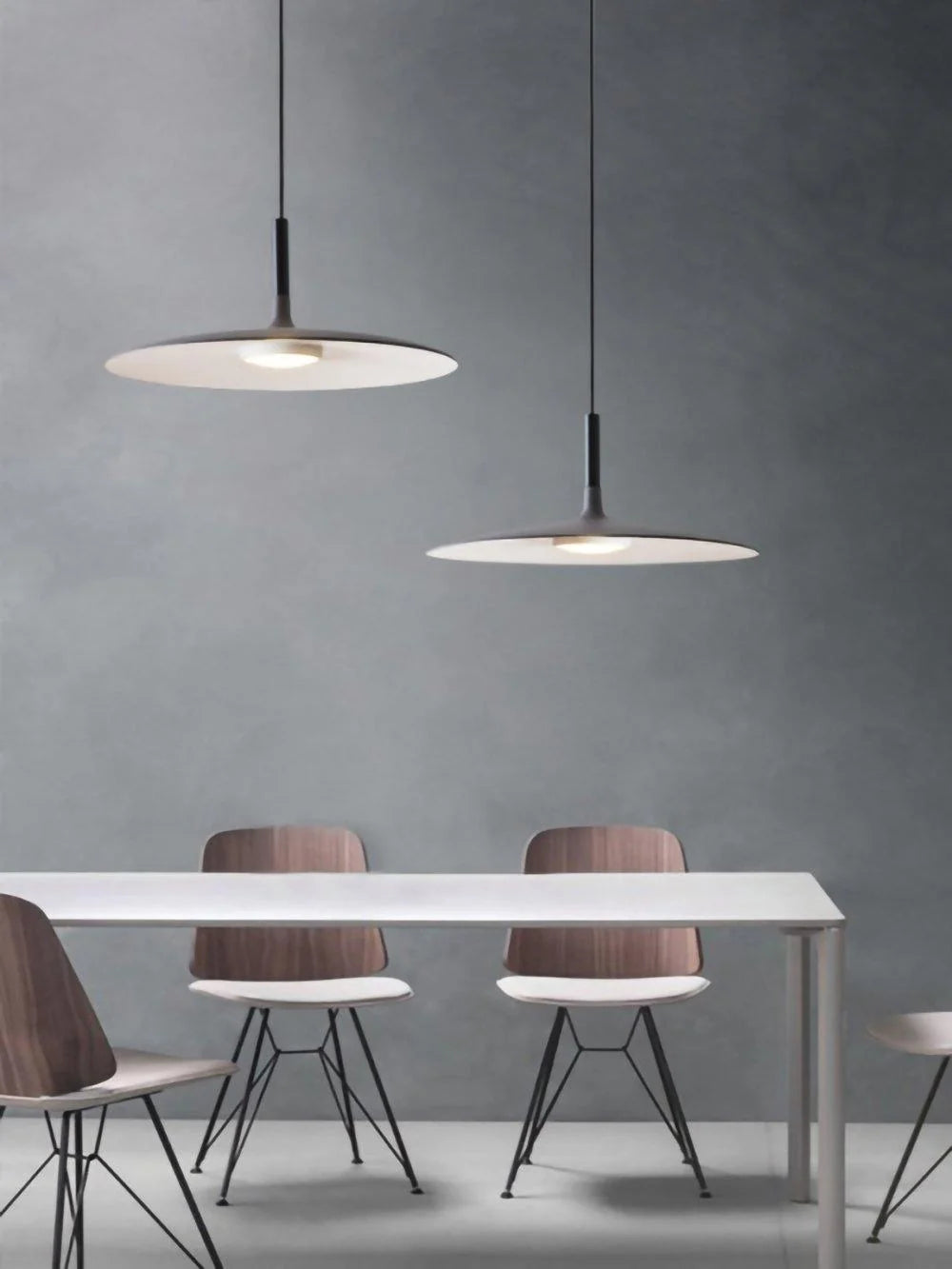 Larkin White Saucer Pendant Light