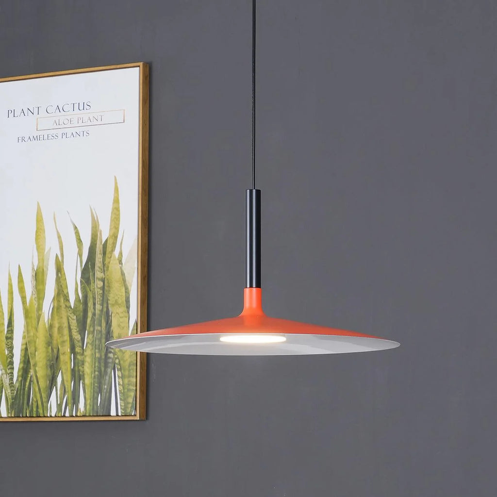 Larkin White Saucer Pendant Light
