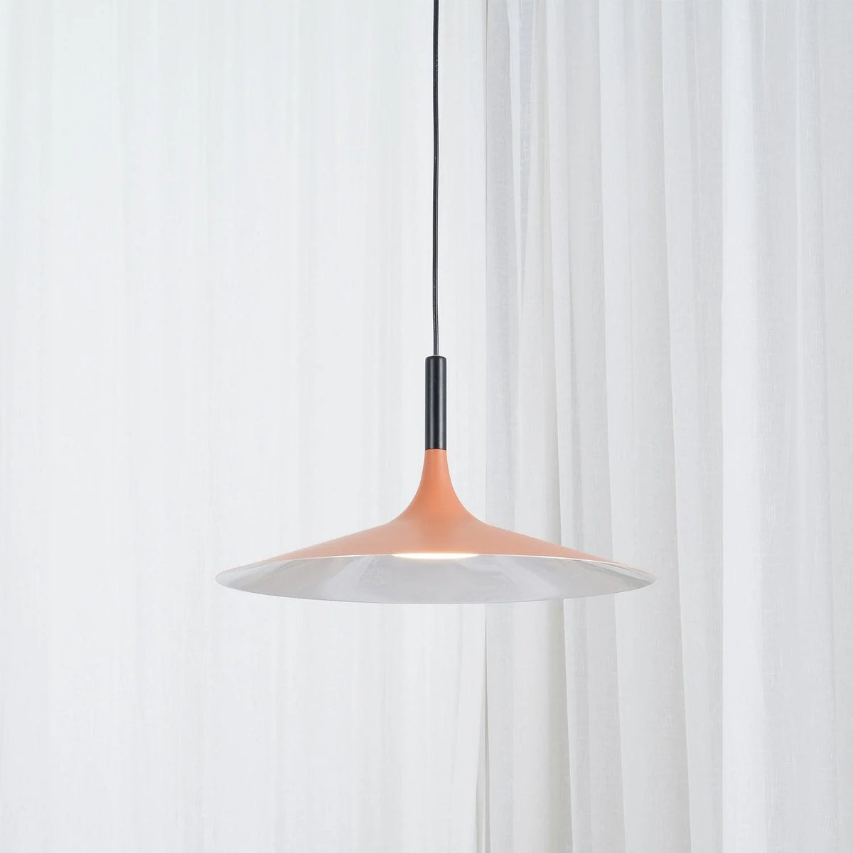 Larkin White Saucer Pendant Light