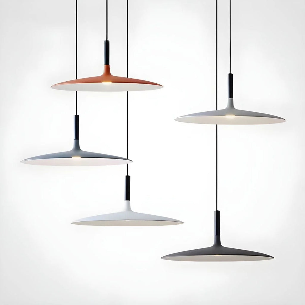 Larkin White Saucer Pendant Light