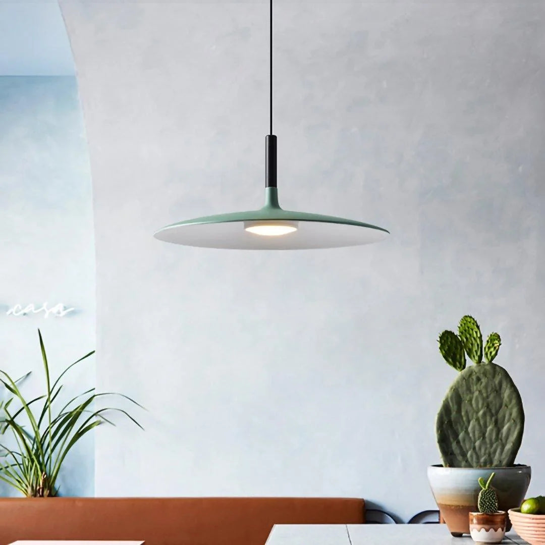Larkin White Saucer Pendant Light