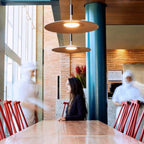 Larkin White Saucer Pendant Light