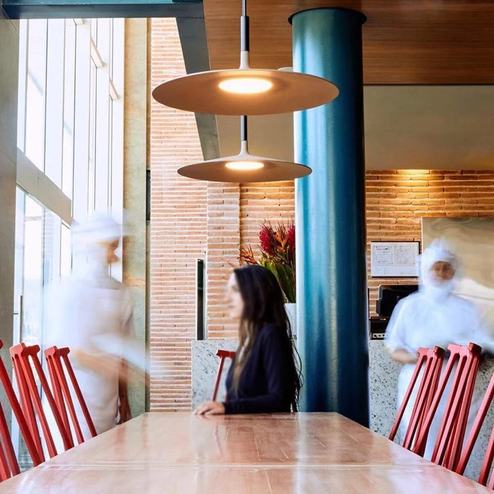 Larkin White Saucer Pendant Light