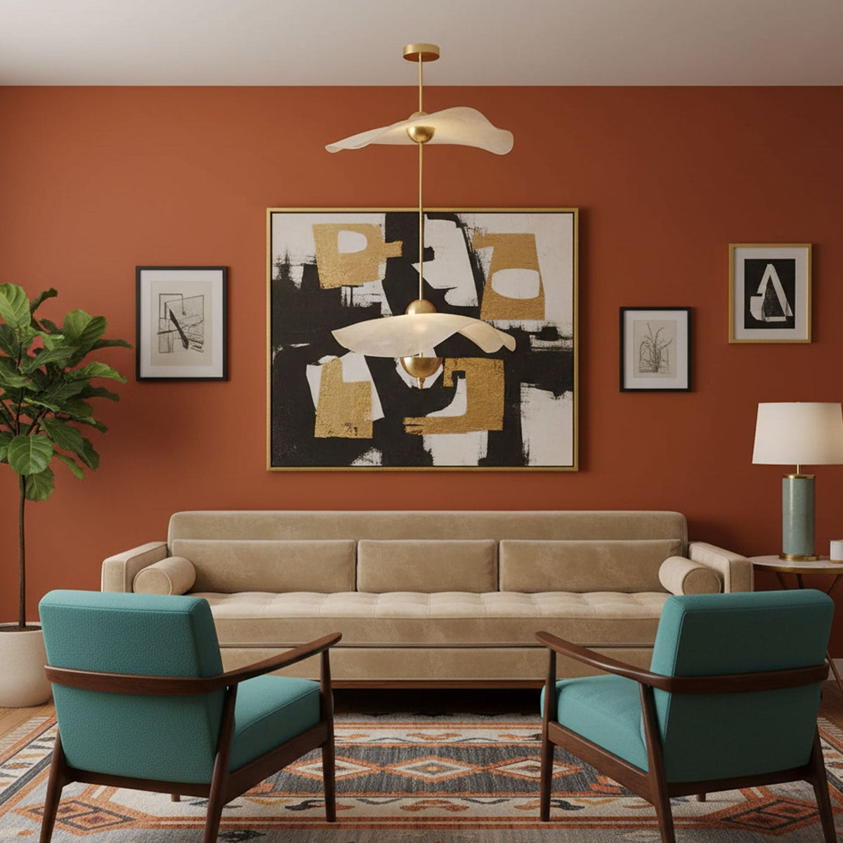 Envolee Double Biscuit Pendant Light