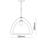 Futuristische Glass Pendant Light
