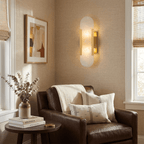 Oblong Alabaster Wall Sconce
