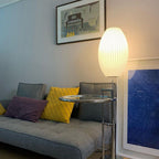 Faux Silk Bubble Table Lamp
