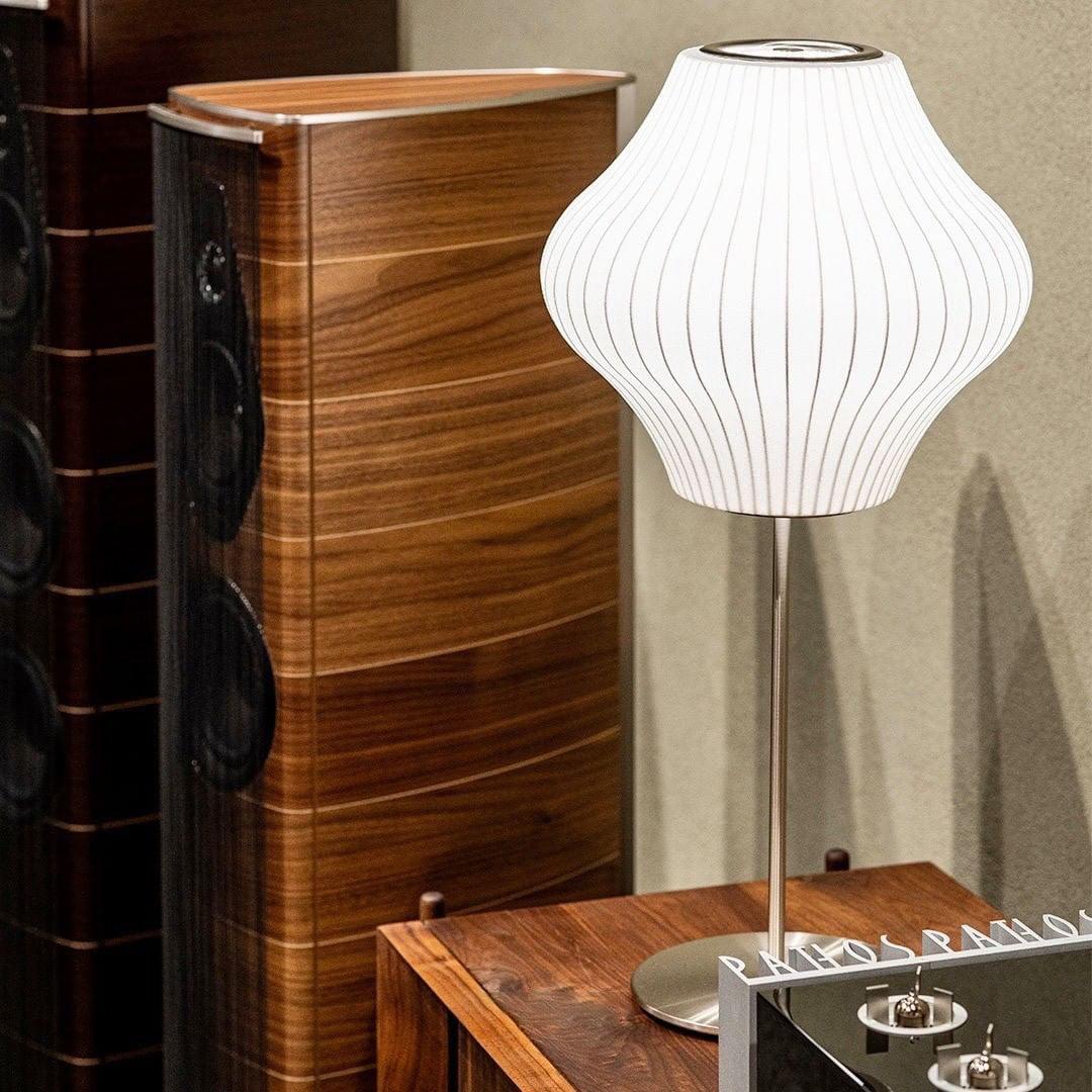 Faux Silk Bubble Table Lamp