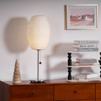 Faux Silk Bubble Table Lamp