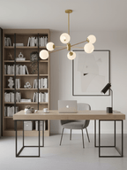 Staggered Glass 6 Light Chandelier