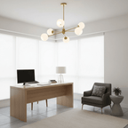Staggered Glass 6 Light Chandelier