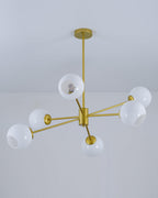 Staggered Glass 6 Light Chandelier