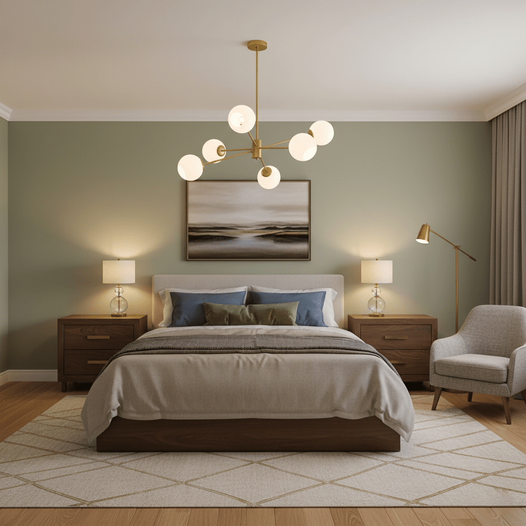 Staggered Glass 6 Light Chandelier