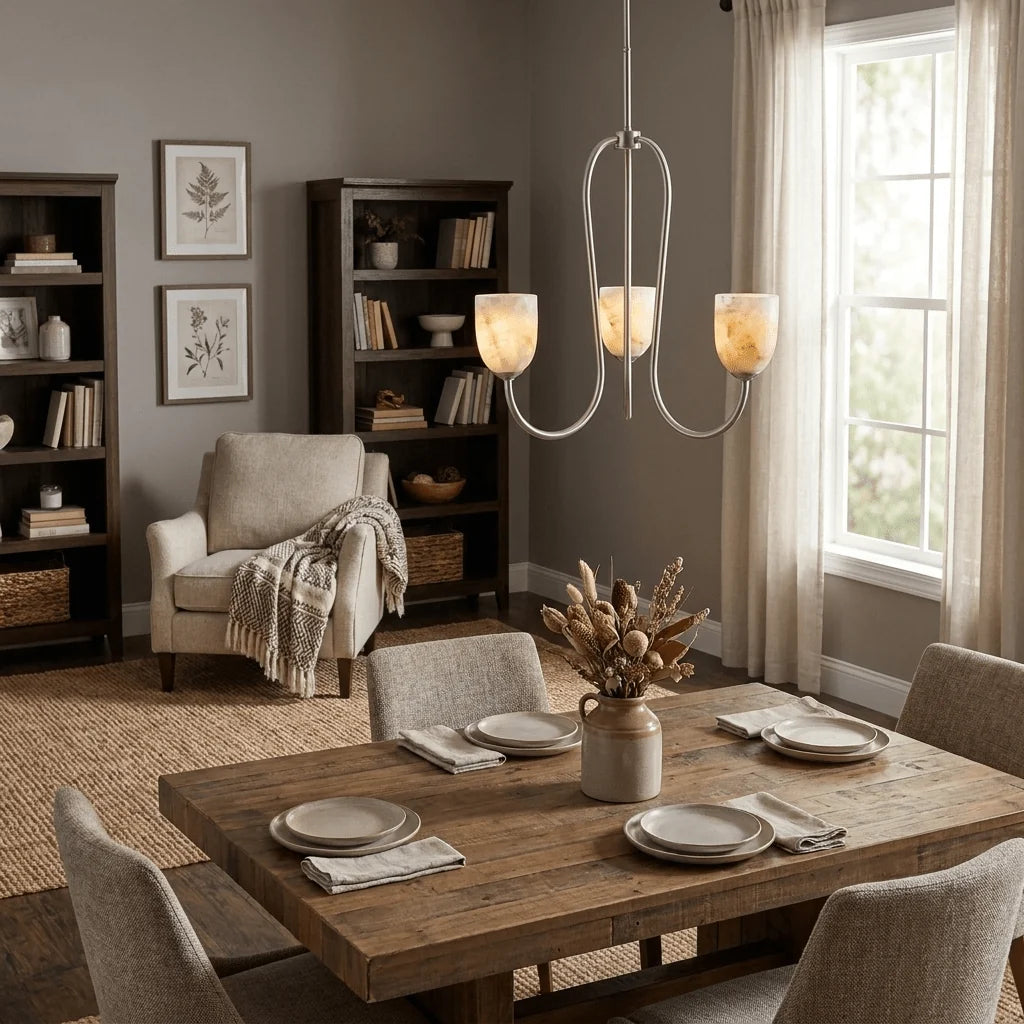 Trillium Alabaster Chandelier