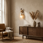 Aurevia Brass Marble Wall Sconce