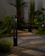Black Cylindrical Garden Outdoor Light