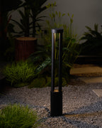 Black Cylindrical Garden Outdoor Light
