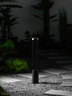 Black Cylindrical Garden Outdoor Light