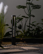 Black Cylindrical Garden Outdoor Light