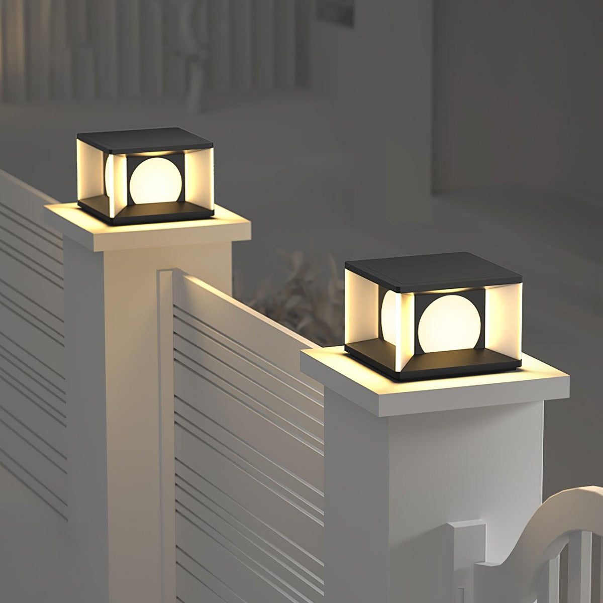 Eclipse Cube Outdoor Post Light