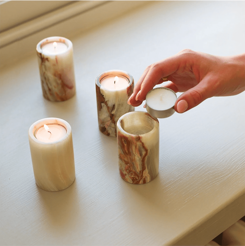 Jade Candle Holder