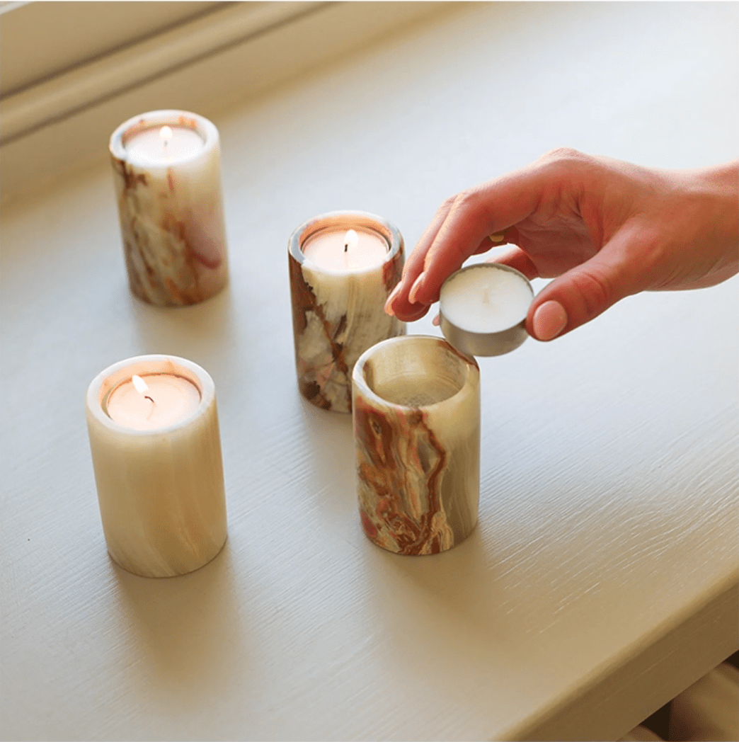 Jade Candle Holder