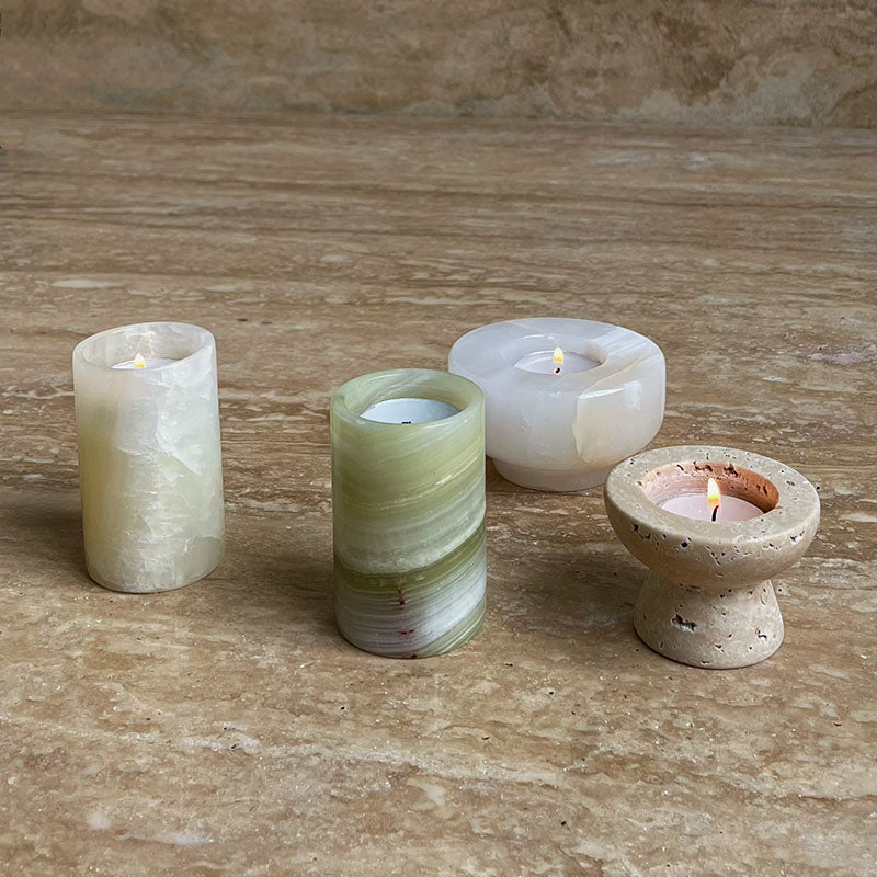 Jade Candle Holder