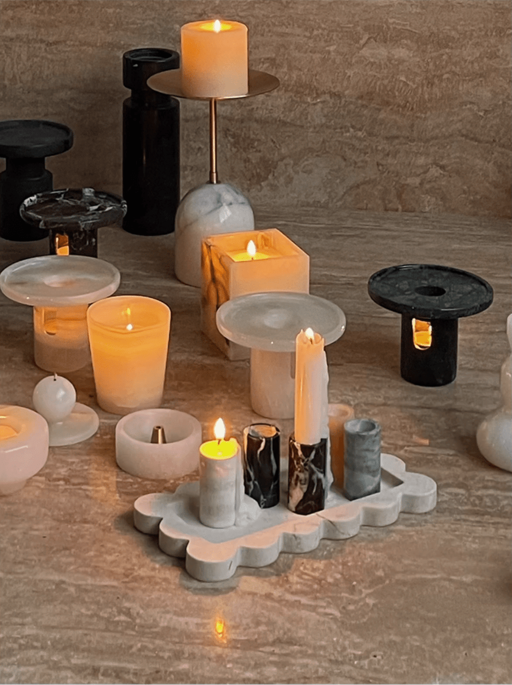 Jade Candle Holder