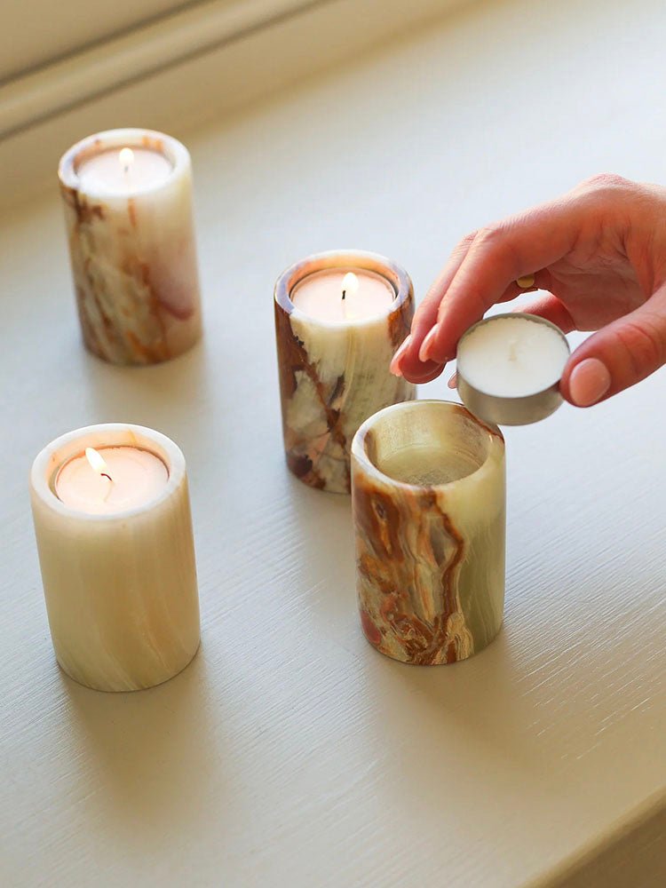 Jade Candle Holder