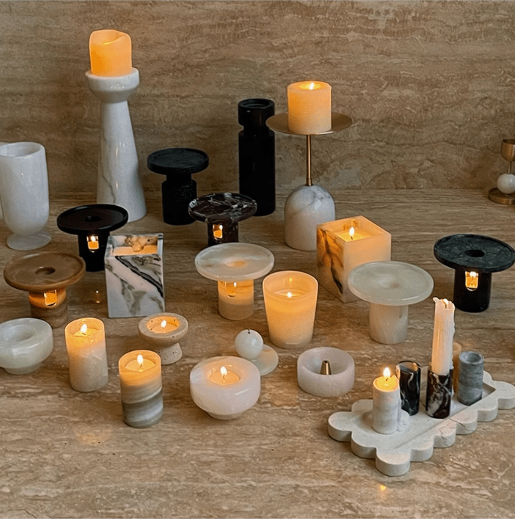 Jade Candle Holder