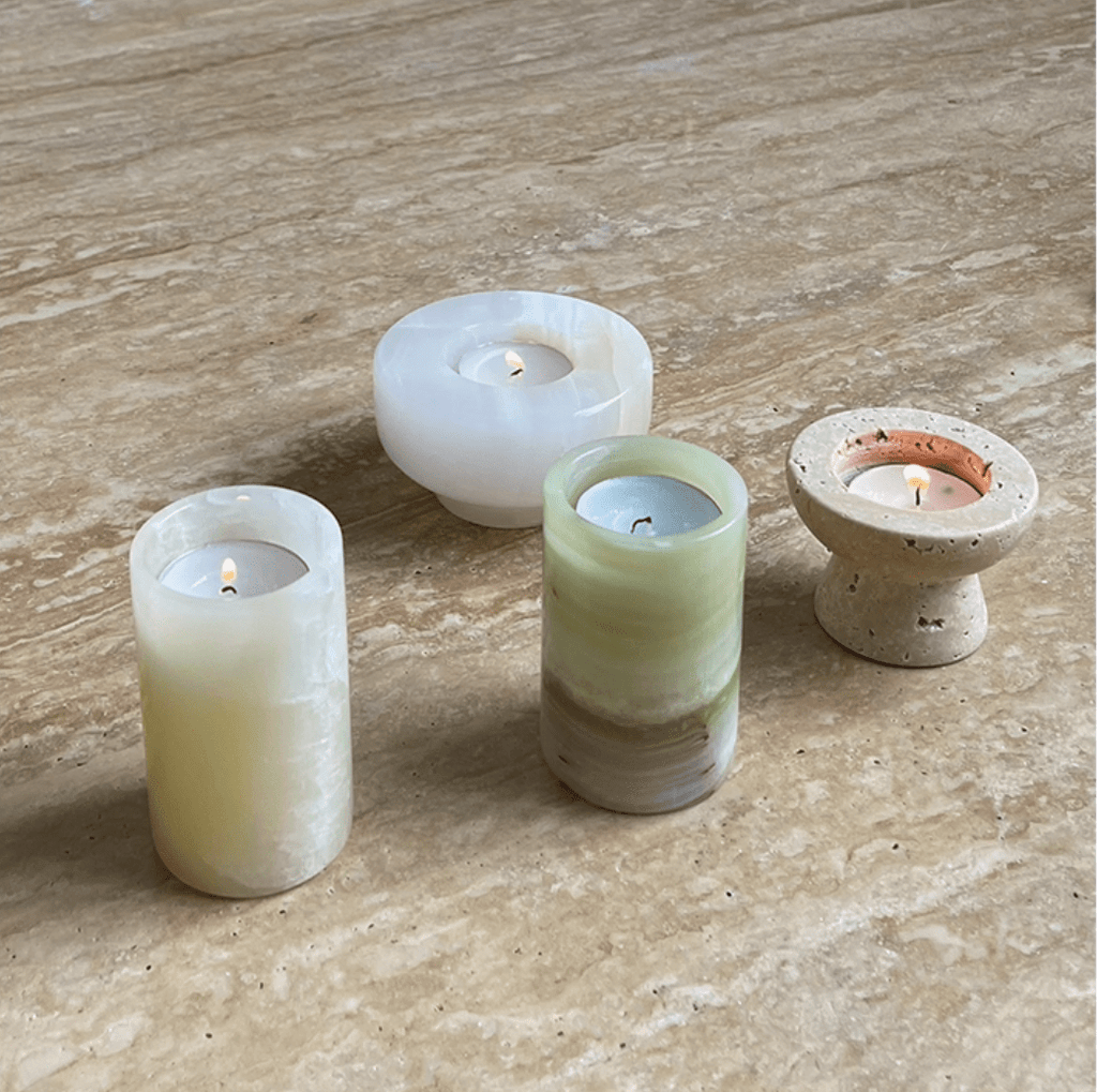 Jade Candle Holder