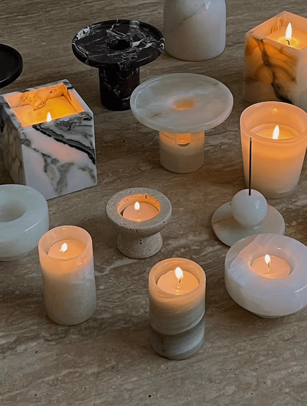 Jade Candle Holder