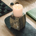 Elara Agate Candle Holder