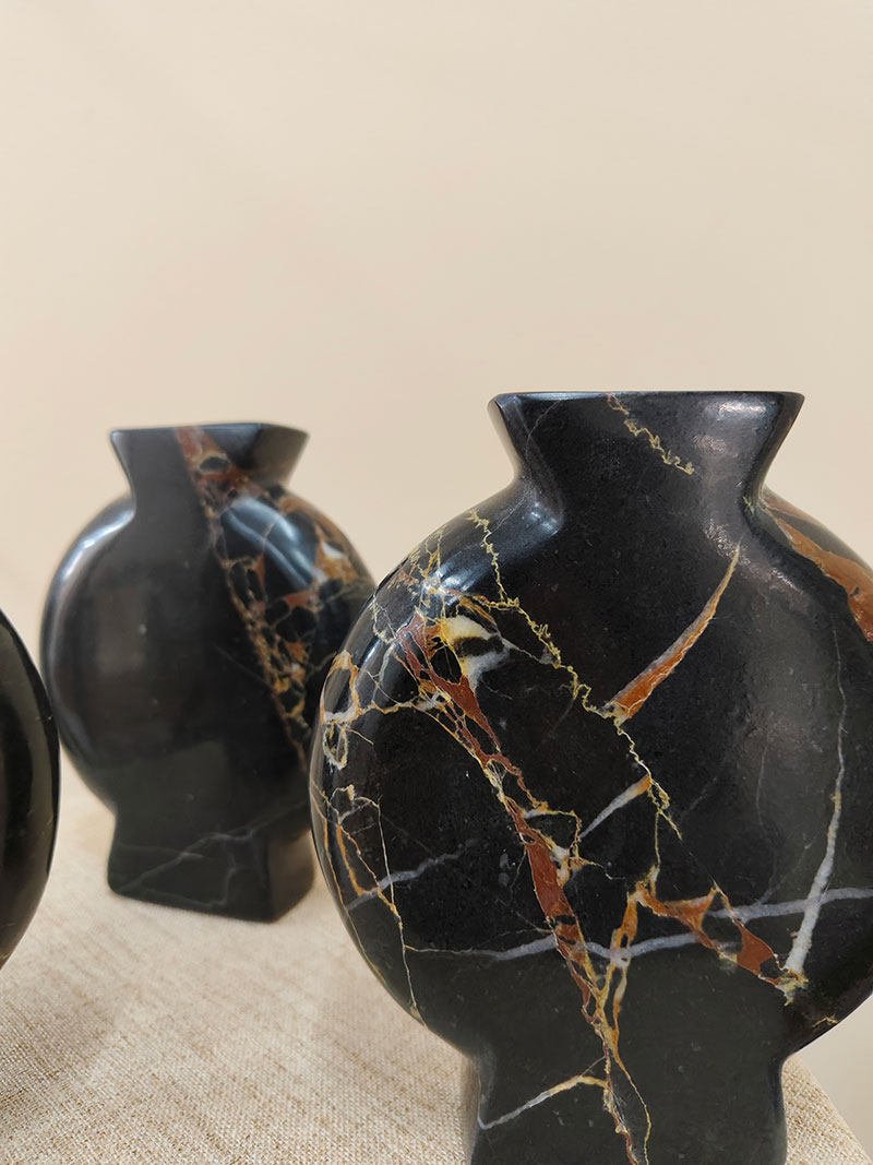 Vetra Noir Marble Vase