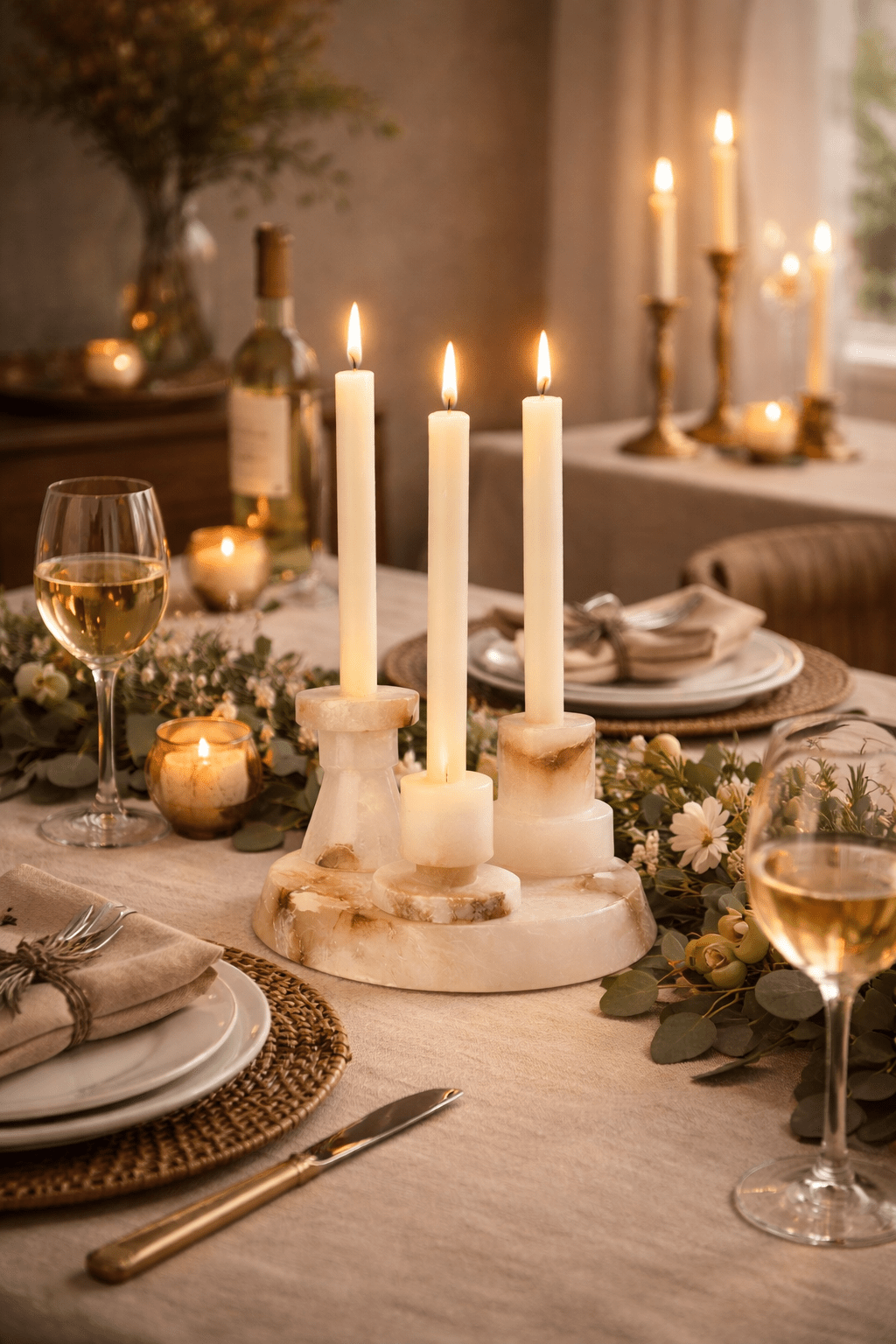 Lithia Tier Marble Candle Holder