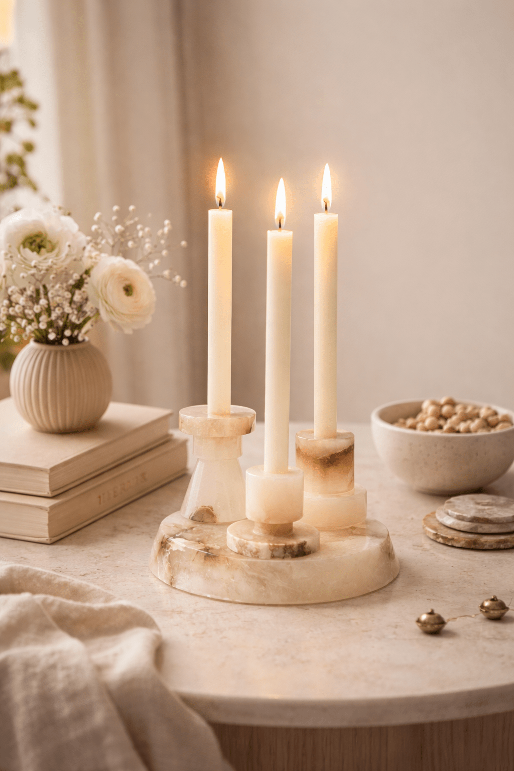 Lithia Tier Marble Candle Holder
