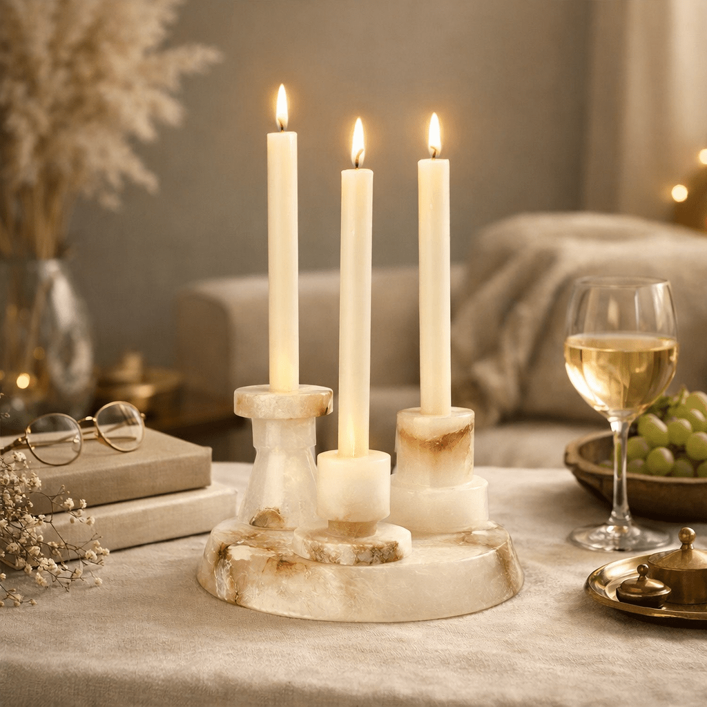 Lithia Tier Marble Candle Holder