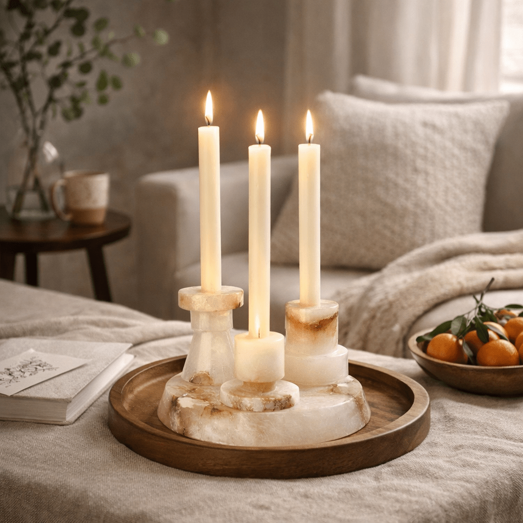 Lithia Tier Marble Candle Holder
