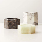 Vela Cube Marble Candle Holder