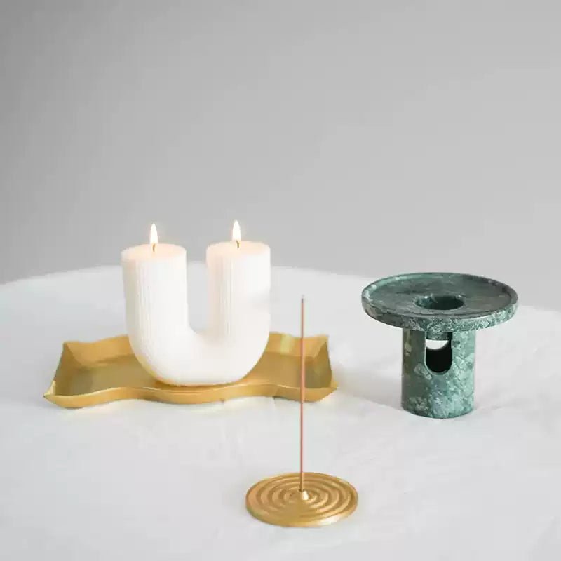 Arc Pillar Marble Candle Holder