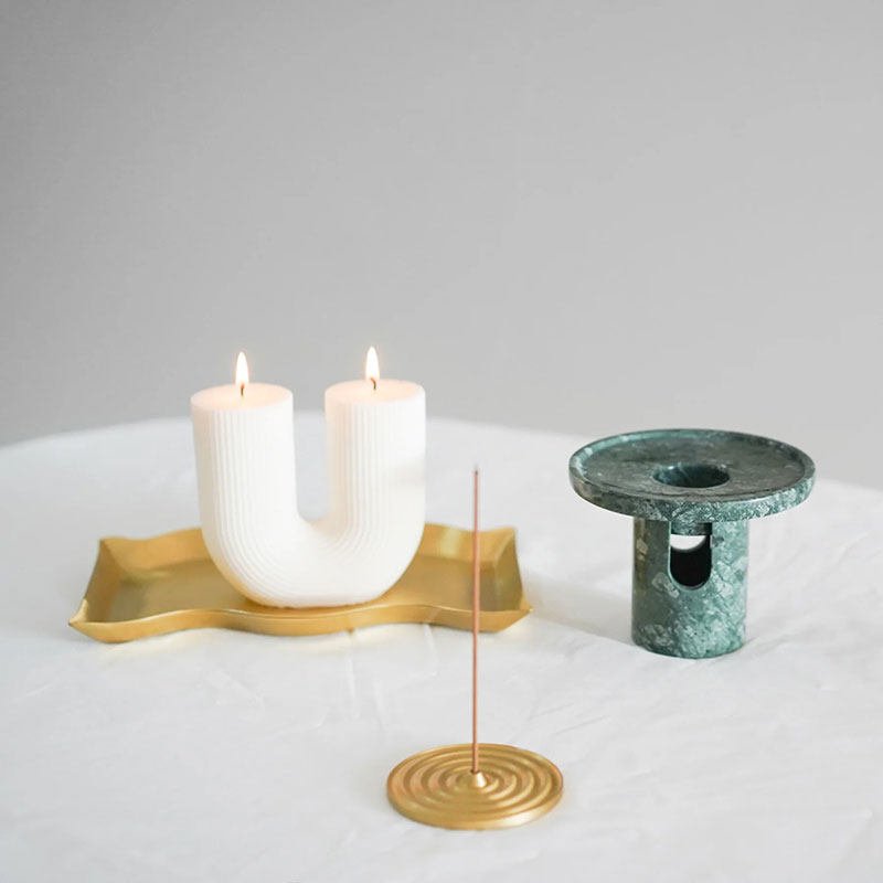 Arc Pillar Marble Candle Holder