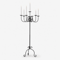 Wrought Iron Floor Candelabra