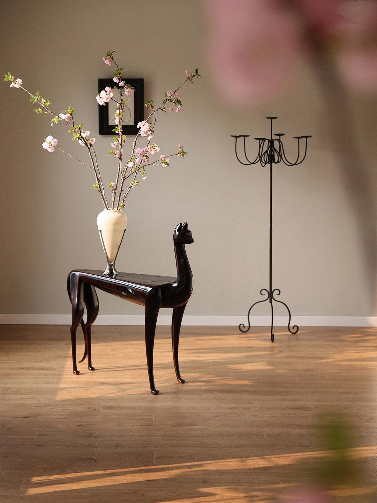 Wrought Iron Floor Candelabra