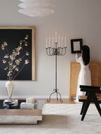 Wrought Iron Floor Candelabra