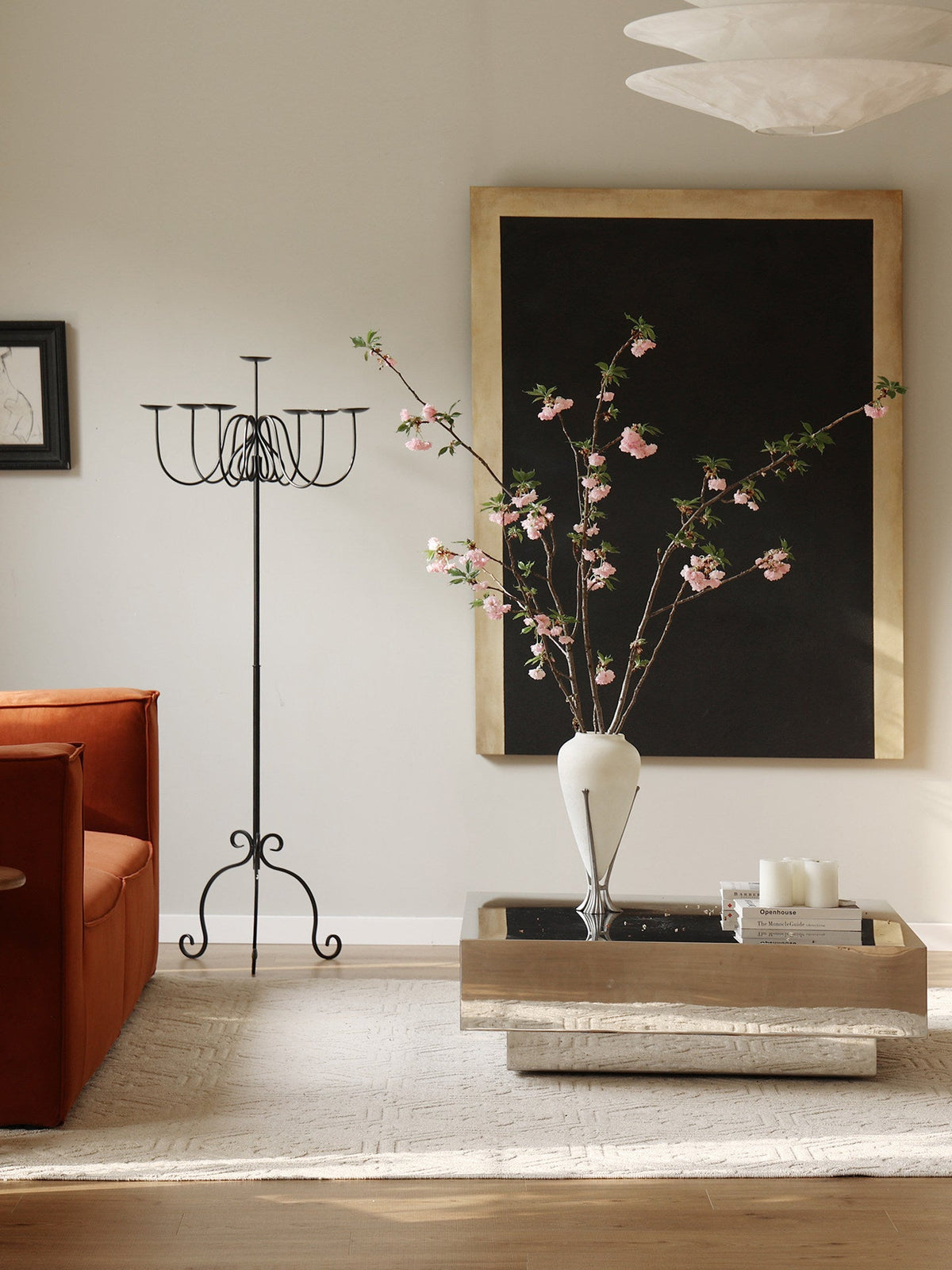 Wrought Iron Floor Candelabra
