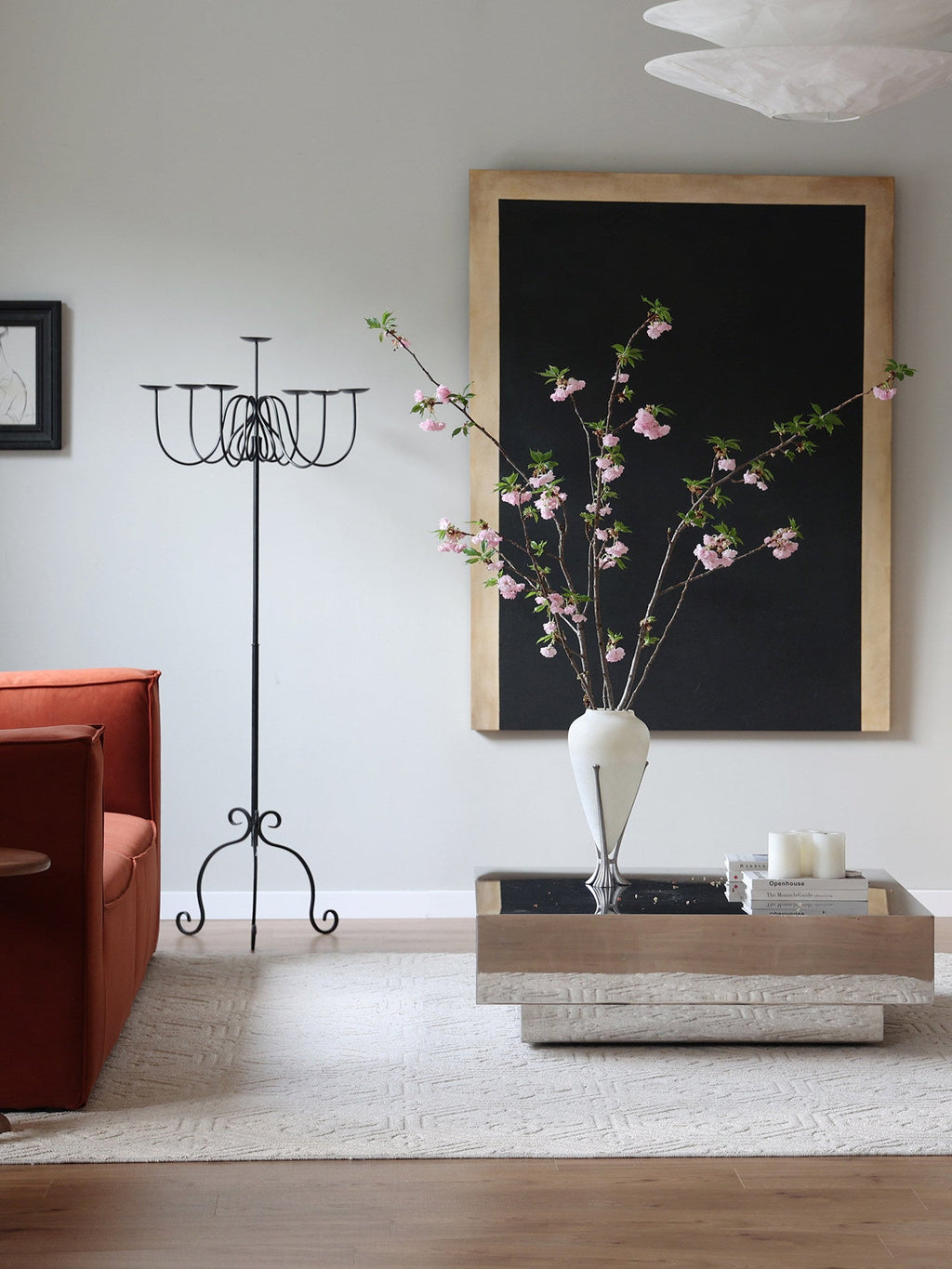 Wrought Iron Floor Candelabra