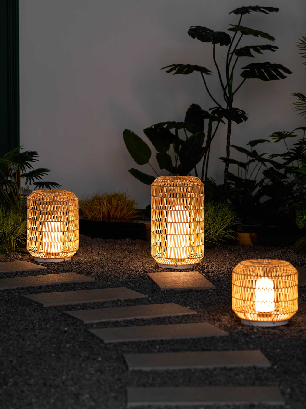 Woven Rattan Outdoor Lamp